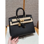 Hermes Birkin 25 / 30  in Epsom Leather-Black