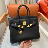 Hermes Birkin 25 / Birkin 30 in Togo Leather-Black