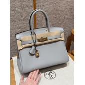 Hermes Birkin 25 / Birkin 30 in Togo Leather-Blue Glacier