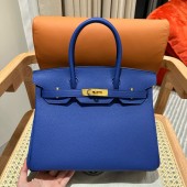 Hermes Birkin 25 / Birkin 30 in Togo Leather-Blue Hydra