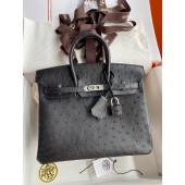 Pre-ordered Birkin 25 / 30  in Ostrich Leather- Black
