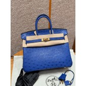 Pre-ordered Birkin 25 / 30 in Ostrich Leather- Blue roy