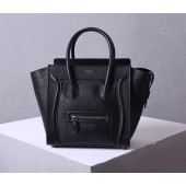 Celine Large Luggage Handbag In Drummed Calfskin 