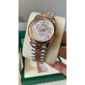 Rolex Datejust 31mm, Oystersteel, Diamonds, 18K rose gold