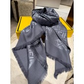Fendi Silk and Wool FF Shawl
