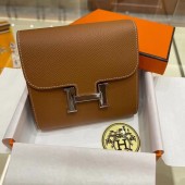1:1 Hermes Constance Compact Wallet in epsom leather