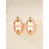 Hermes Mini Mailon Earrings-Rose candeur