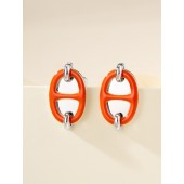 Hermes Mini Mailon Earrings-Oranage