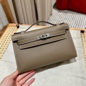 Hermes Kelly Pochette in Epsom Leather- Etoupe