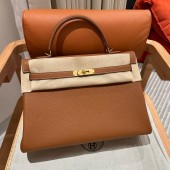 Hermes Kelly 32cm in Togo leather-Brown
