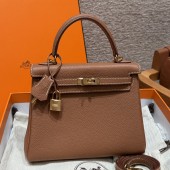 Hermes Kelly 25 / 28  in togo leather-Brown