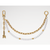 LV Chain Belt Pearls Bag Charm