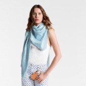 LV Lock and Go denim Shawl 