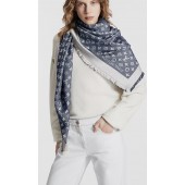 LV Denim Monogram Shawl 