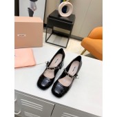 Miu Miu Leather Shoes Size 35-40, Heel 4.5cm, 7.5cm