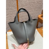 Borsa Hermes Picotin Lock 18/22-Gris Meyer