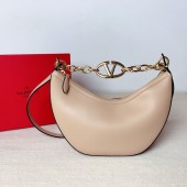 Valentino Small Vlogo Moon Hobo Bag 