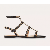 Valentino Rockstud calfskin flat sandal  , Size 35-41
