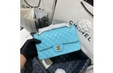Chanel Medium Flap Handbag in Lambskin-Light blue