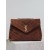 YSL Yves Saint Laurent Medium Chain Bag in Suede-Dark brown