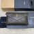 Saint Laurent Cassandre Large Envelope Pouch in Lambskin-Light Musk