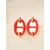 Hermes Mini Mailon Earrings-Red