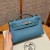 Hermes Kelly Pochette in Swift Leather-Blue jean