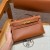 Hermes Kelly Pochette in Swift Leather-Brown