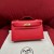 Hermes Kelly Pochette in Epsom Leather-Red