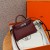Hermes Mini Kelly Epsom leather-Rouge H