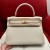 Hermes Kelly 32cm in Togo leather-Cream white