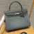 Hermes Kelly 35cm in Togo leather-Gris Mayer
