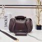 Loewe Small Madrid bag in supple calfskin-Dark Chestnut