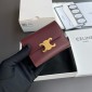 Portafoglio compatto Celine con borsa per monete-Burgundy
