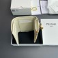Celine Triomphe Portafoglio piccolo-Cream