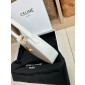 Celine Medium Tilly Bag in Shiny Calfskin-White