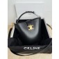 Louis Small Bucket Louise in Smooth Calfskin-Black