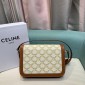Celine Classique Triomphe Bag in Canvas and Calfskin 