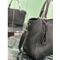 borsa-shopping-large in pelle Black