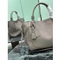 borsa-shopping-large in pelle Argilla