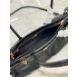 Prada SoftLux Medium Leather Tote-Black 