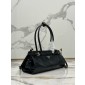 Prada SoftLux Medium Leather Tote-Black 