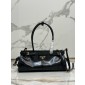 Prada SoftLux Medium Leather Tote-Black 