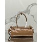 Prada SoftLux Medium Leather Tote-Cameo