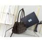 Prada SoftLux Medium Leather Tote-Dark brown