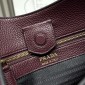 Sacca Prada medium in pelle-Bordeaux