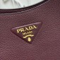 Sacca Prada medium in pelle-Bordeaux