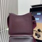 Sacca Prada medium in pelle-Bordeaux