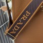 Sacca Prada medium in pelle-Caramel