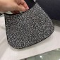 Borsa Prada Cleo in raso con cristalli